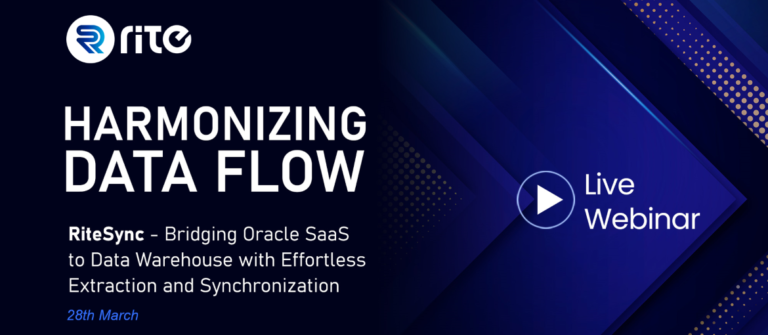 RiteSync is an Extraction and Synchronization tool for Oracle SaaS Customers.